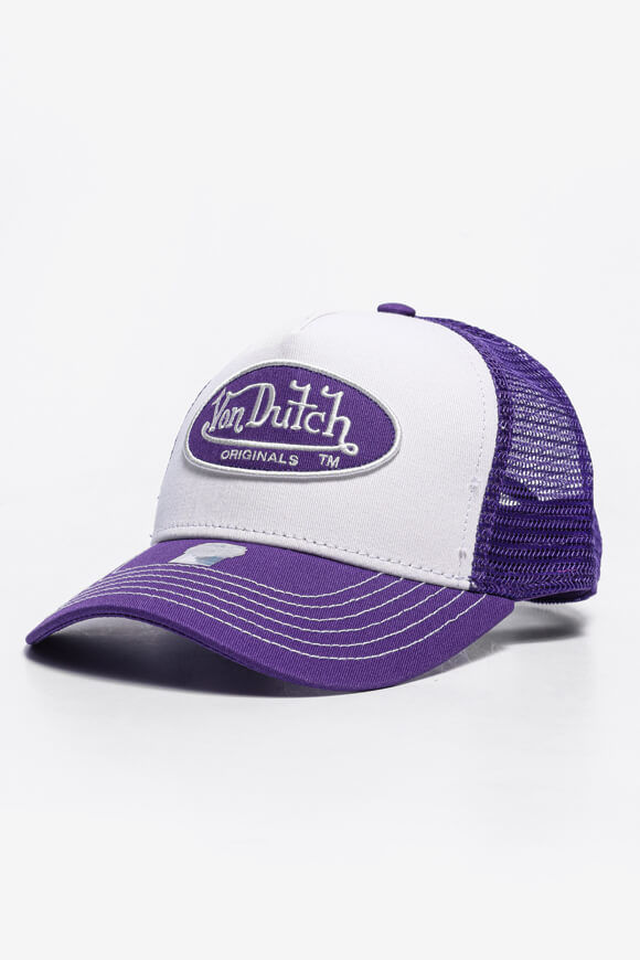 Von Dutch Boston Trucker Cap / Snapback | White + Purple | Herren  | Einheitsgroesse von Von Dutch