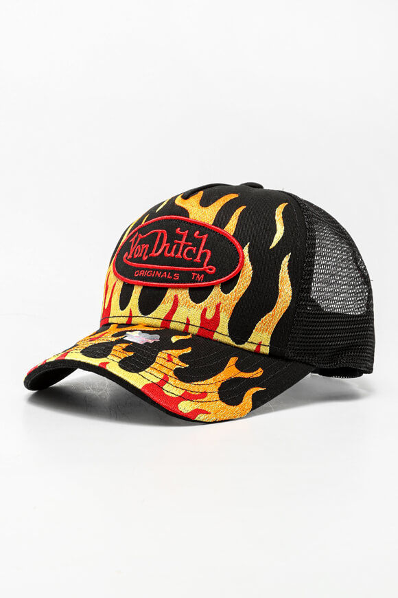 Von Dutch Managua Trucker Cap / Snapback | Black + Red | Damen  | Einheitsgroesse von Von Dutch