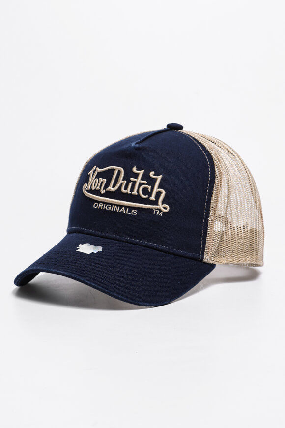 Von Dutch Newark Trucker Cap / Snapback | Blue + Beige | Herren  | Einheitsgroesse von Von Dutch