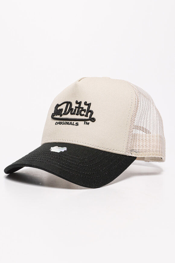 Von Dutch Newark Trucker Cap / Snapback | Cream + Black | Herren  | Einheitsgroesse von Von Dutch