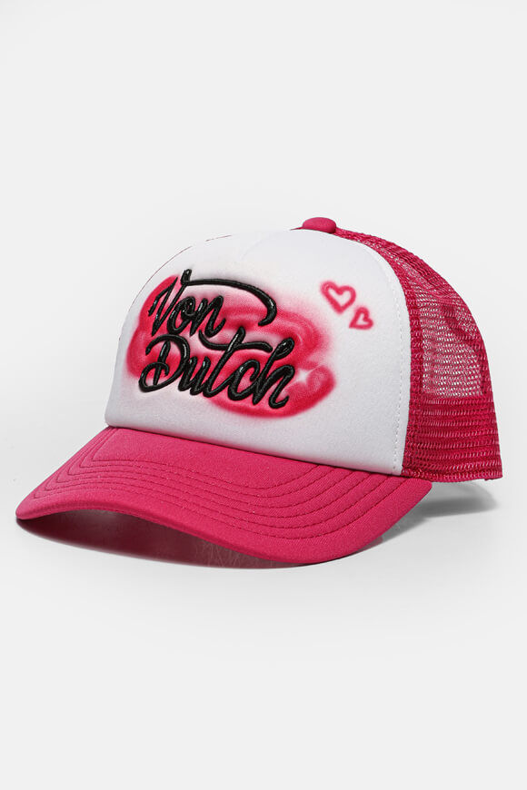 Von Dutch Trucker Cap / Snapback | Pink + White | Damen  | Einheitsgroesse von Von Dutch