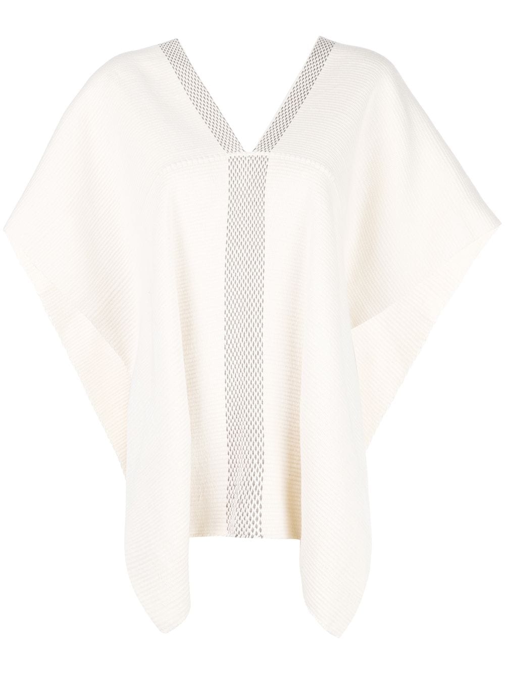 VOZ short-sleeve flared sweater - White von VOZ