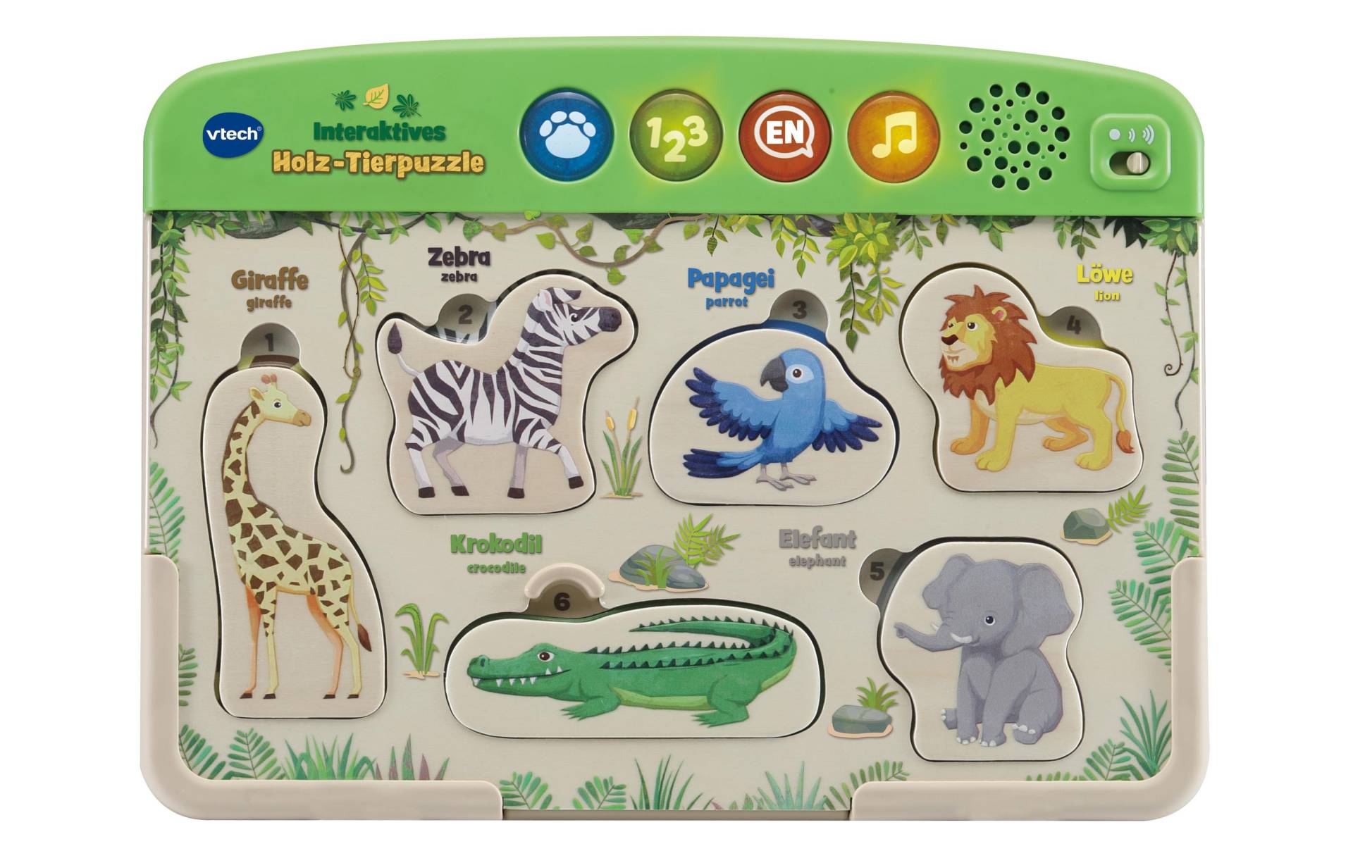 Vtech® Lernspielzeug »Interaktives Holz-Tierpuzzle«, (6 St.) von Vtech®