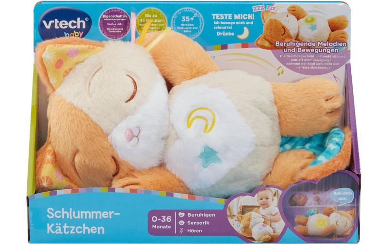 Vtech® Plüschfigur »Schlummer-Kätzchen -DE-«, (1 St.), Sterntaste für Timer und verschiedene Klänge von Vtech®