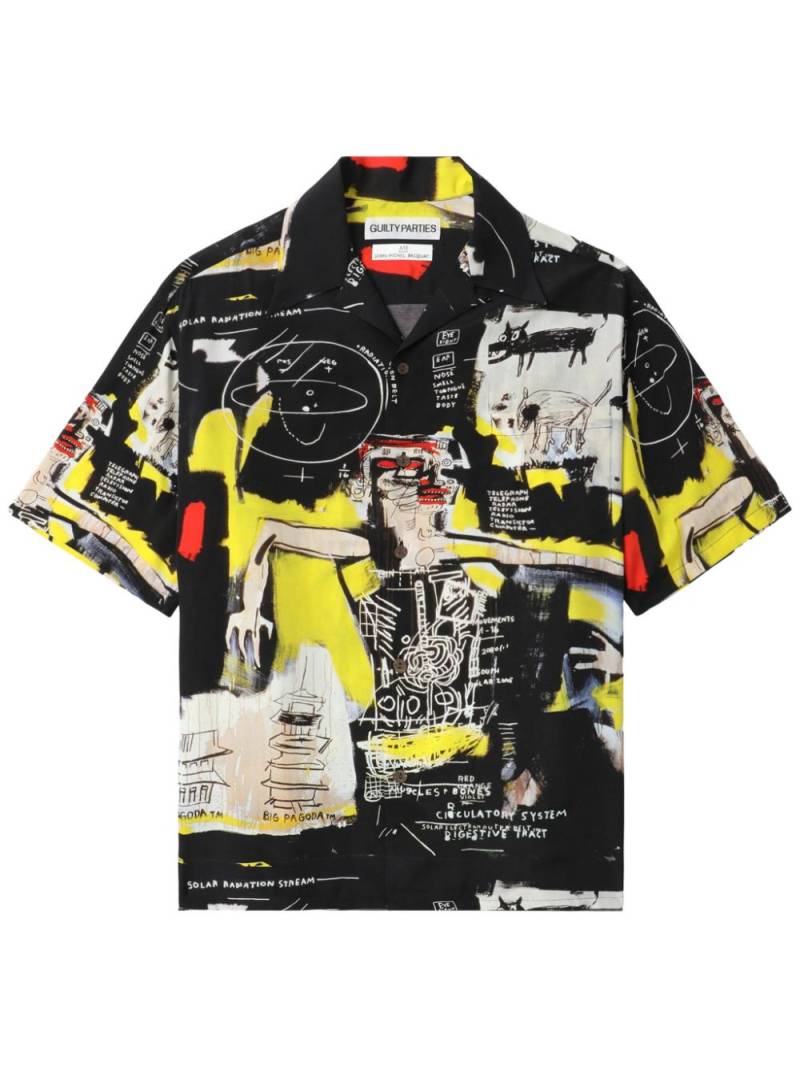 WACKO MARIA Jean-Michel Basquiat graphic-print shirt - Black von WACKO MARIA