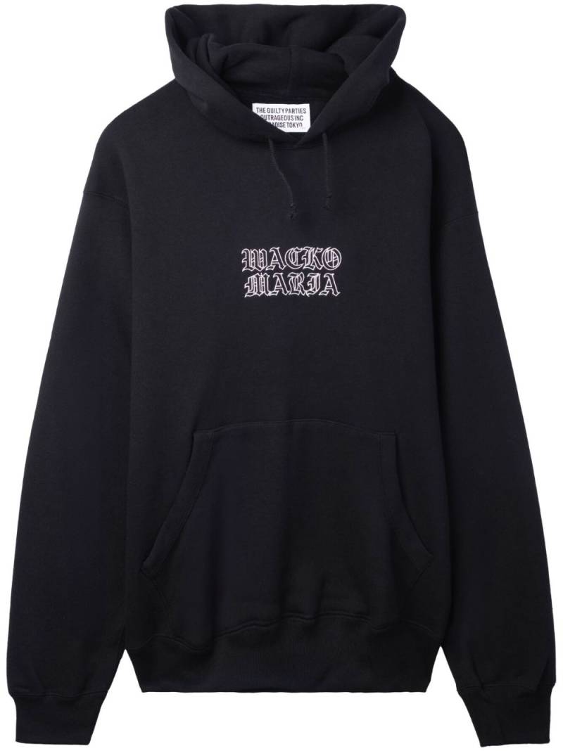 WACKO MARIA logo-print hoodie - Black von WACKO MARIA