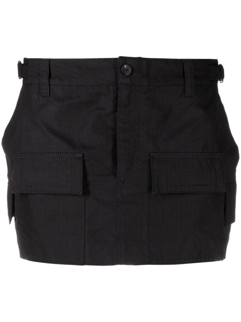 WARDROBE.NYC Black Cargo Pockets Mini Skirt von WARDROBE.NYC