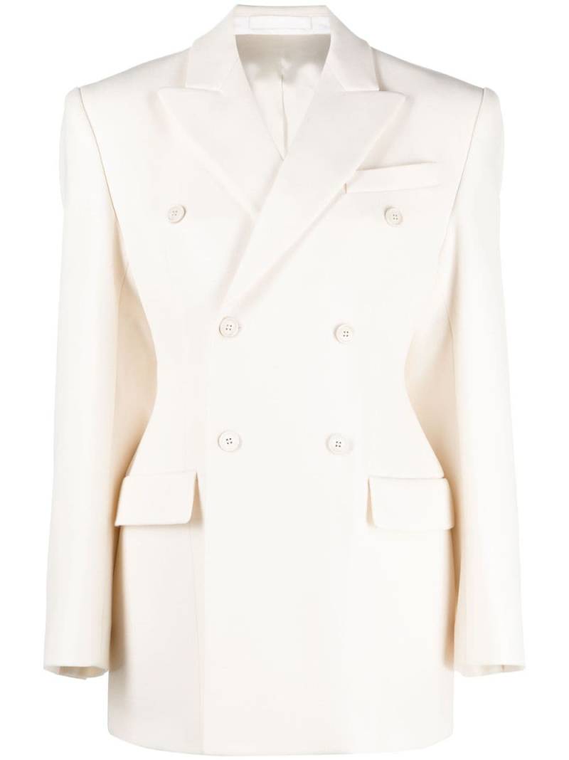 WARDROBE.NYC Contour double-breasted blazer - Neutrals von WARDROBE.NYC