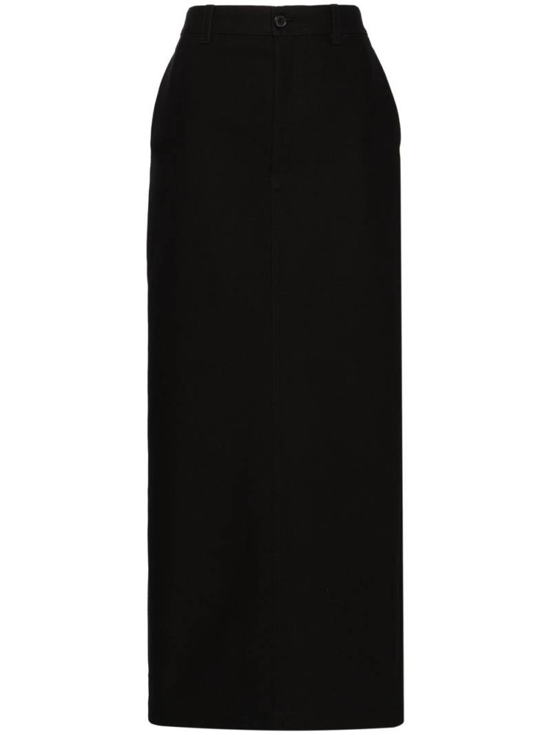 WARDROBE.NYC Drill column maxi skirt - Black von WARDROBE.NYC