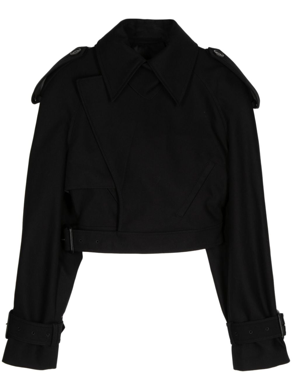 WARDROBE.NYC Perfecto cropped trench jacket - Black von WARDROBE.NYC