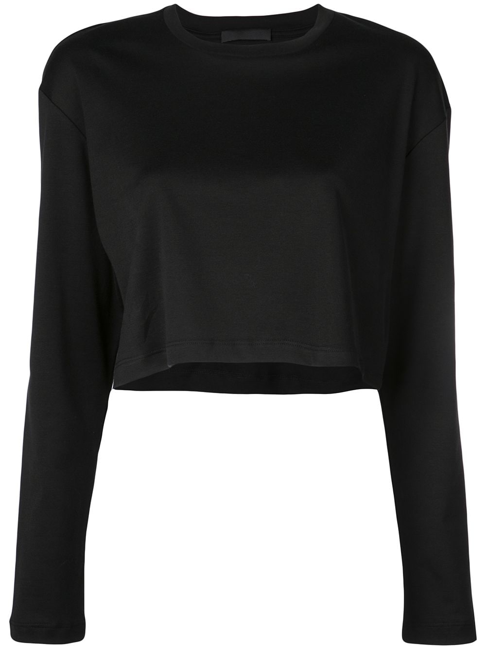 WARDROBE.NYC Release 03 long sleeve crop top - Black von WARDROBE.NYC