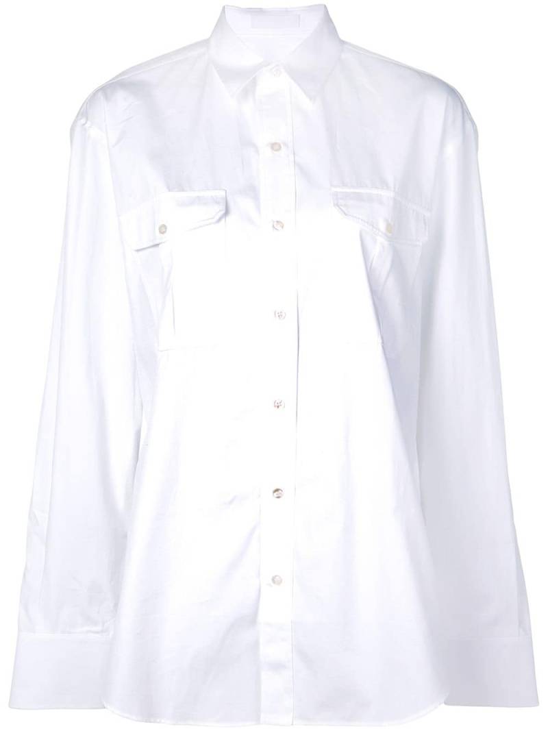 WARDROBE.NYC Release 03 tailored poplin shirt - White von WARDROBE.NYC