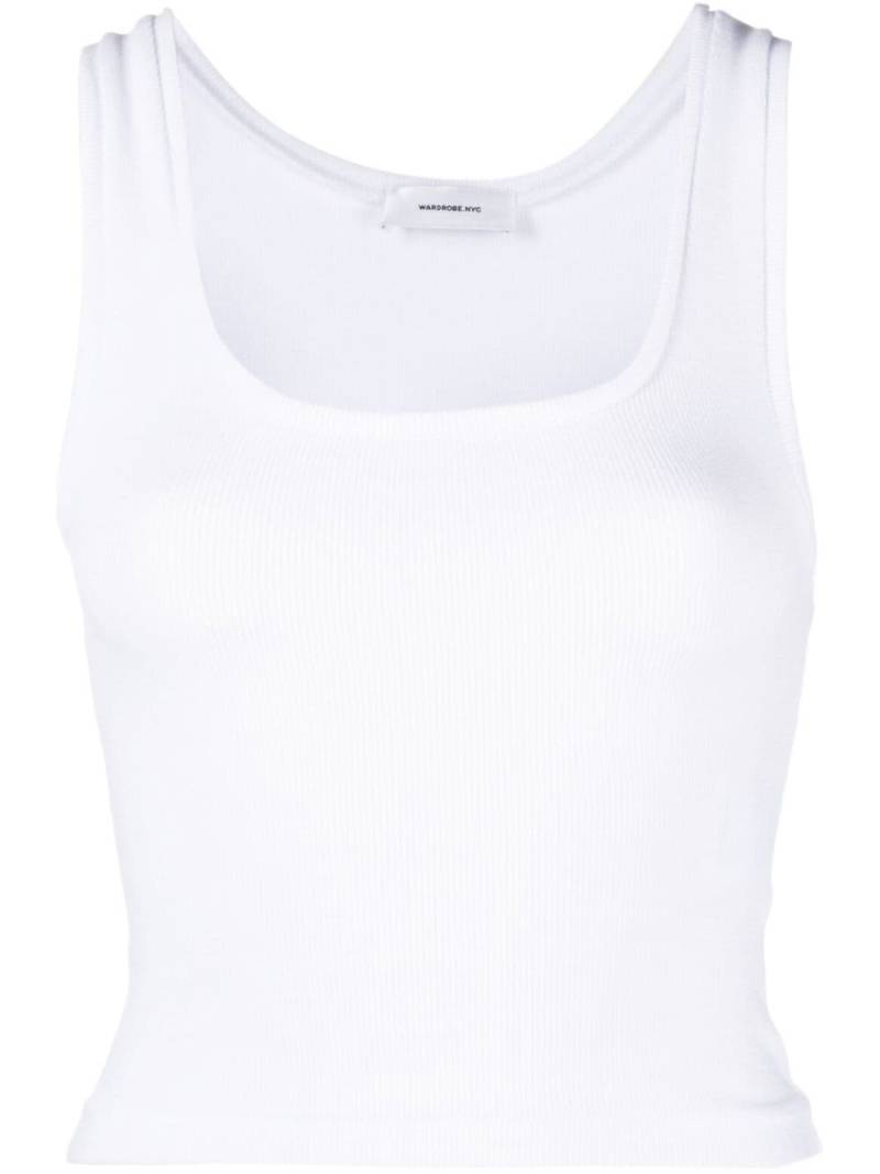 WARDROBE.NYC White Sleeveless Vest Top von WARDROBE.NYC