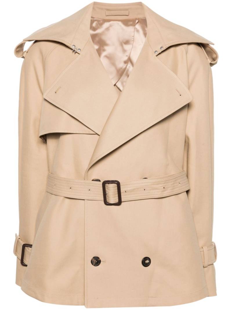 WARDROBE.NYC belted cropped trench coat - Neutrals von WARDROBE.NYC