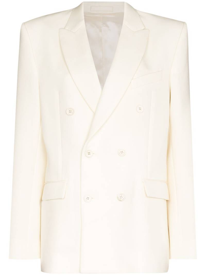 WARDROBE.NYC double-breasted wool blazer - White von WARDROBE.NYC