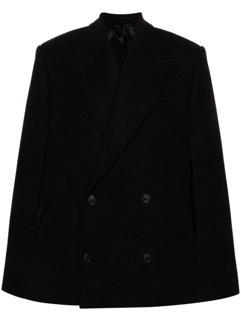 WARDROBE.NYC double-breasted wool cape - Black von WARDROBE.NYC