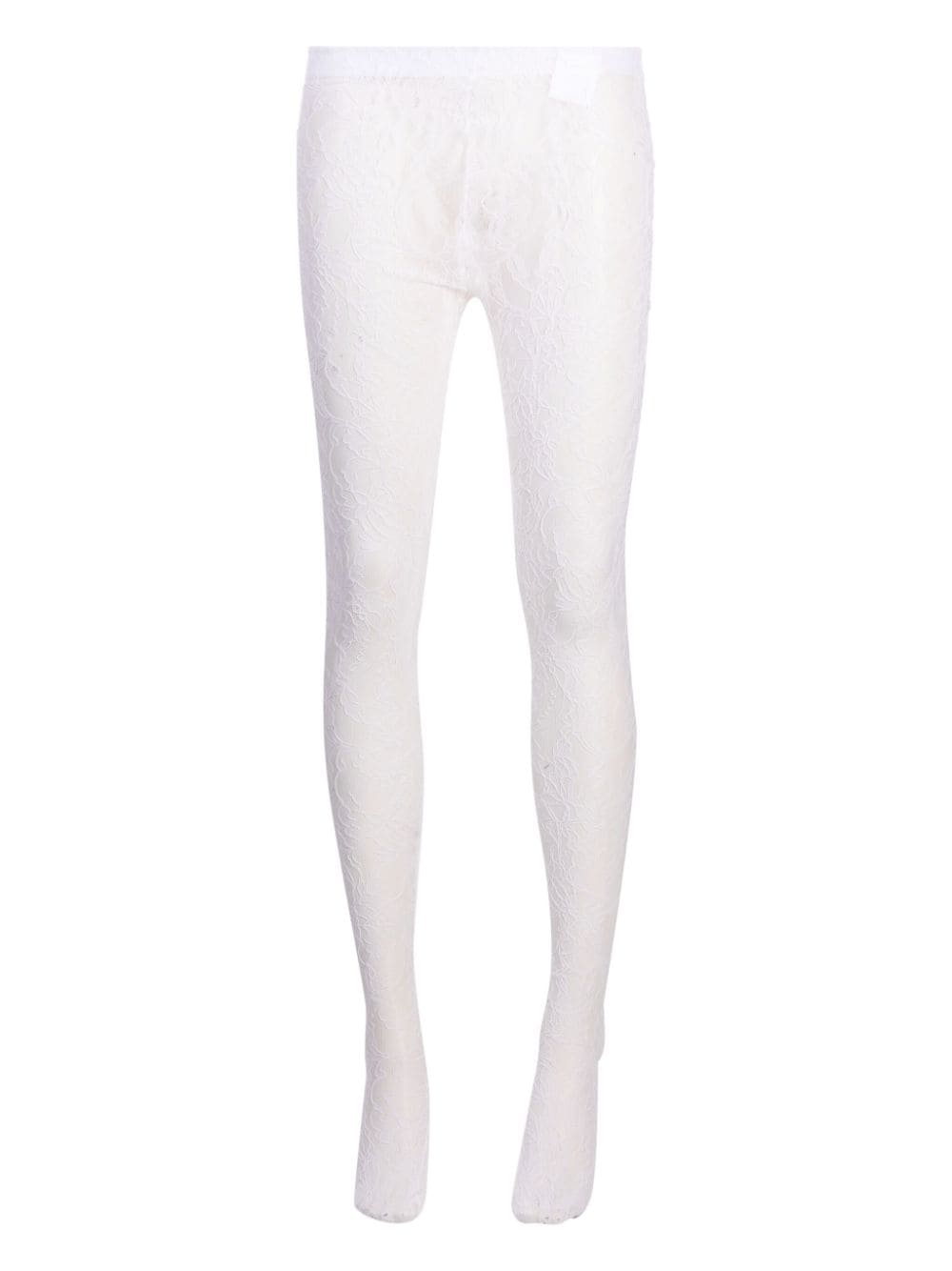 WARDROBE.NYC floral-lace stretch tights - White von WARDROBE.NYC