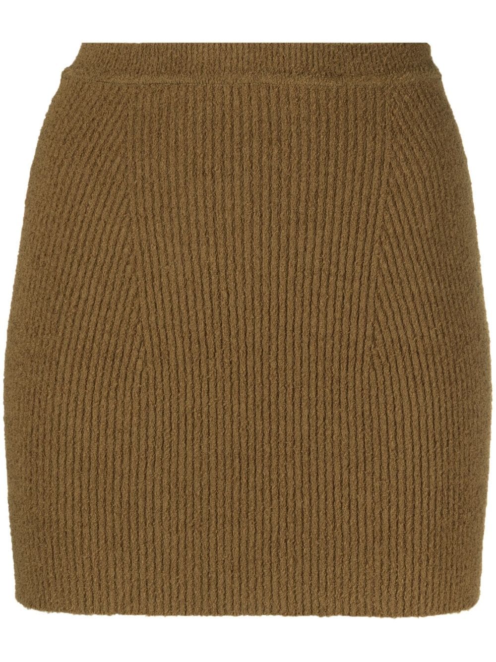 WARDROBE.NYC knitted straight miniskirt - Brown von WARDROBE.NYC