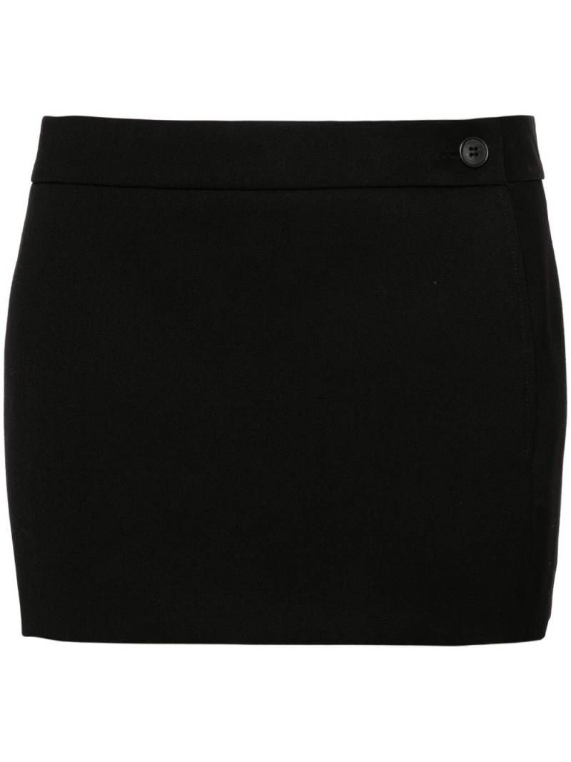 WARDROBE.NYC low-rise wool miniskirt - Black von WARDROBE.NYC