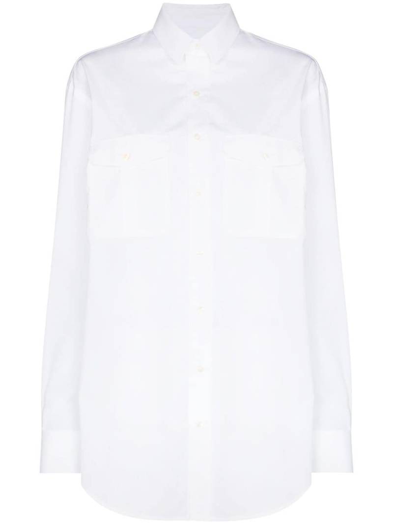 WARDROBE.NYC mini shirt dress - White von WARDROBE.NYC