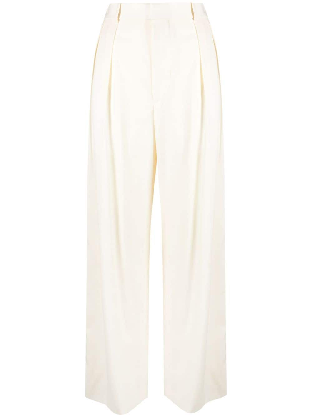 WARDROBE.NYC pleated wide-leg trousers - Neutrals von WARDROBE.NYC