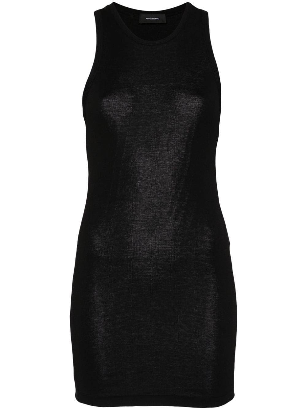 WARDROBE.NYC round-neck cotton tank dress - Black von WARDROBE.NYC