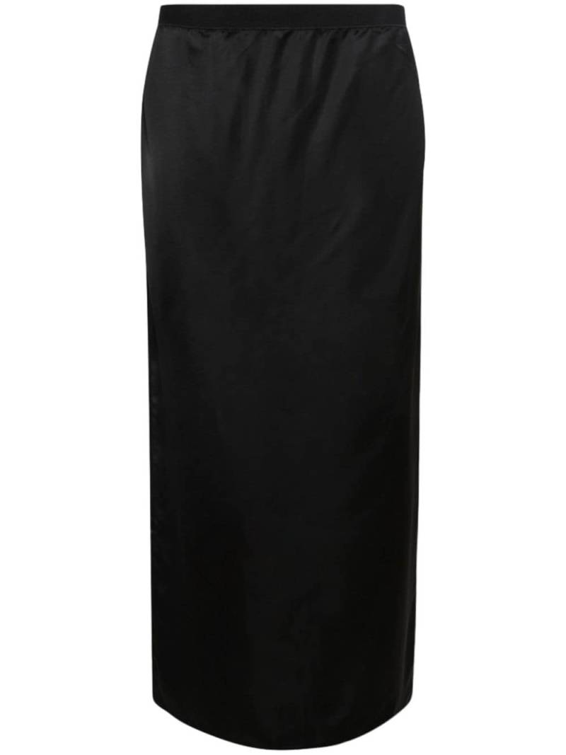 WARDROBE.NYC satin-finish midi skirt - Black von WARDROBE.NYC