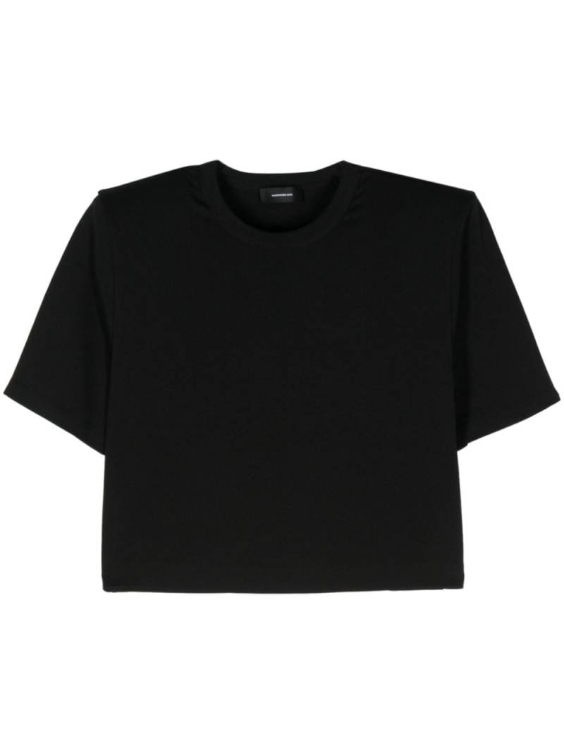 WARDROBE.NYC shoulder-pad cropped T-shirt - Black von WARDROBE.NYC