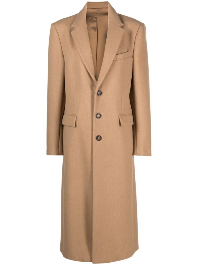 WARDROBE.NYC single-breasted wool coat - Neutrals von WARDROBE.NYC