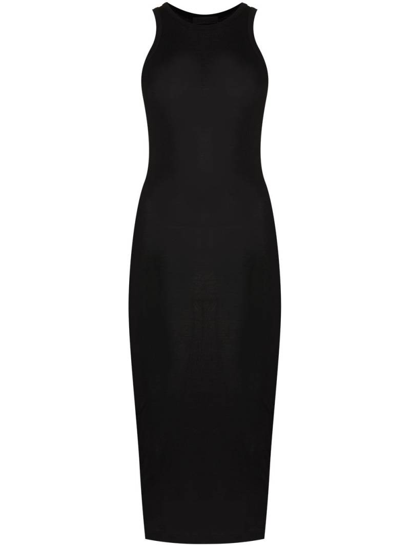 WARDROBE.NYC sleeveless ribbed midi dress - Black von WARDROBE.NYC