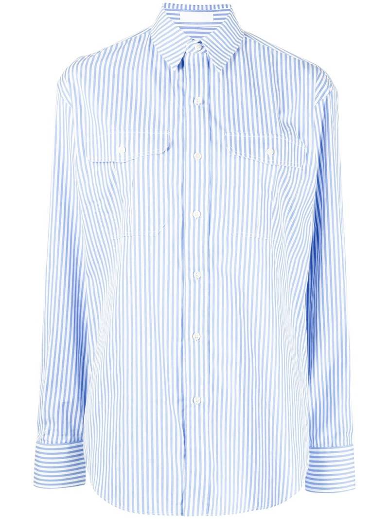 WARDROBE.NYC stripe-print oversized shirt - Blue von WARDROBE.NYC