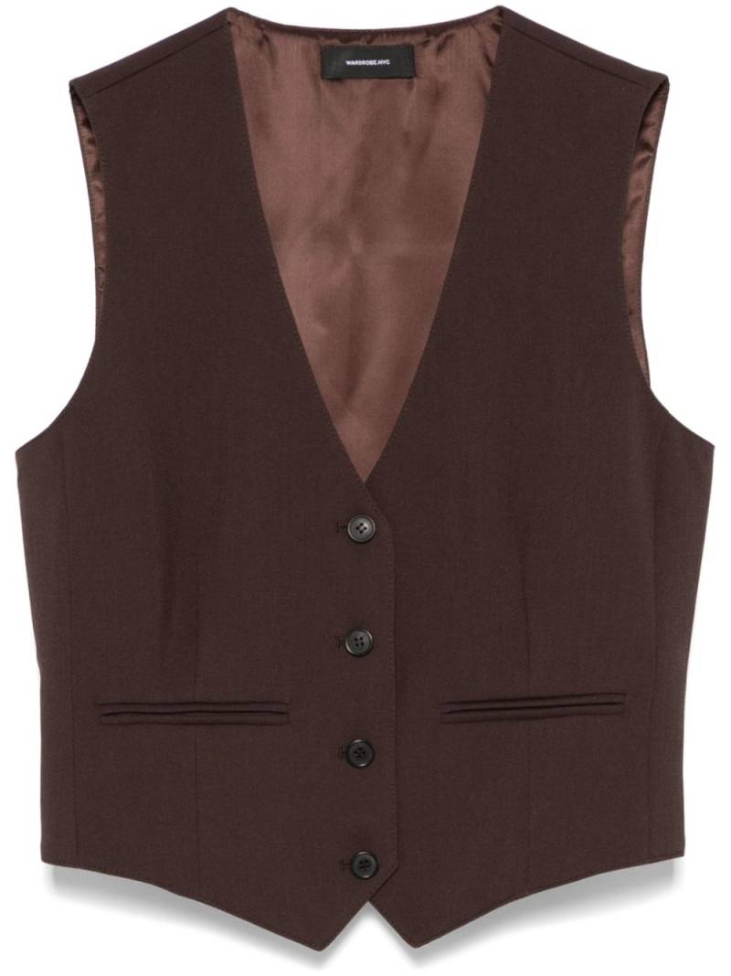 WARDROBE.NYC virgin wool waistcoat - Brown von WARDROBE.NYC