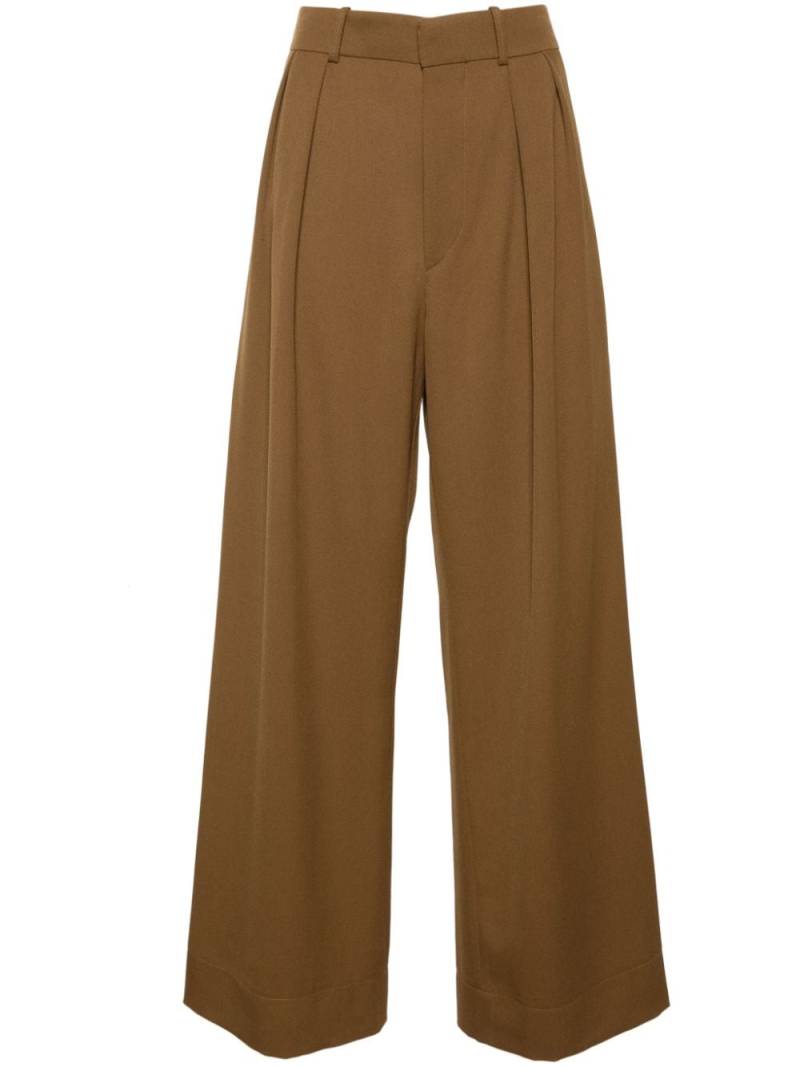 WARDROBE.NYC wide-leg virgin wool trousers - Brown von WARDROBE.NYC