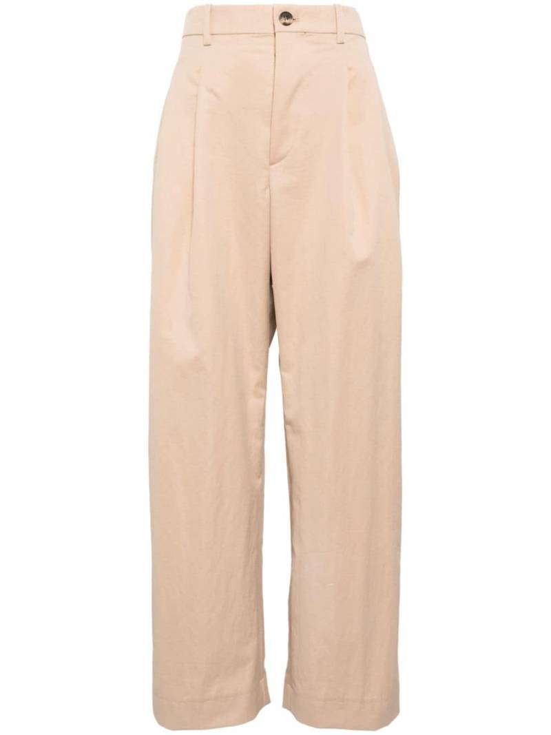 WARDROBE.NYC wide-leg cotton trousers - Brown von WARDROBE.NYC