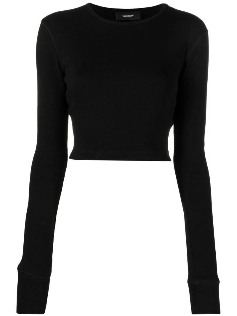 WARDROBE.NYC x Hailey Bieber long sleeve top - Black von WARDROBE.NYC