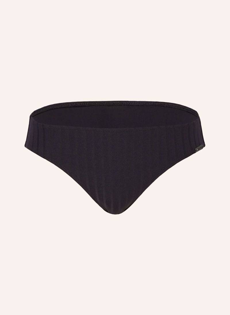 Watercult Basic-Bikini-Hose Henley Rib schwarz von WATERCULT