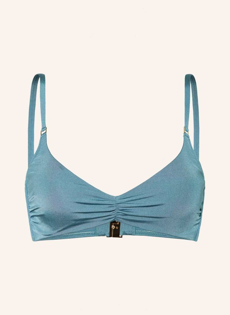 Watercult Bralette-Bikini-Top Shimmering Solids blau von WATERCULT