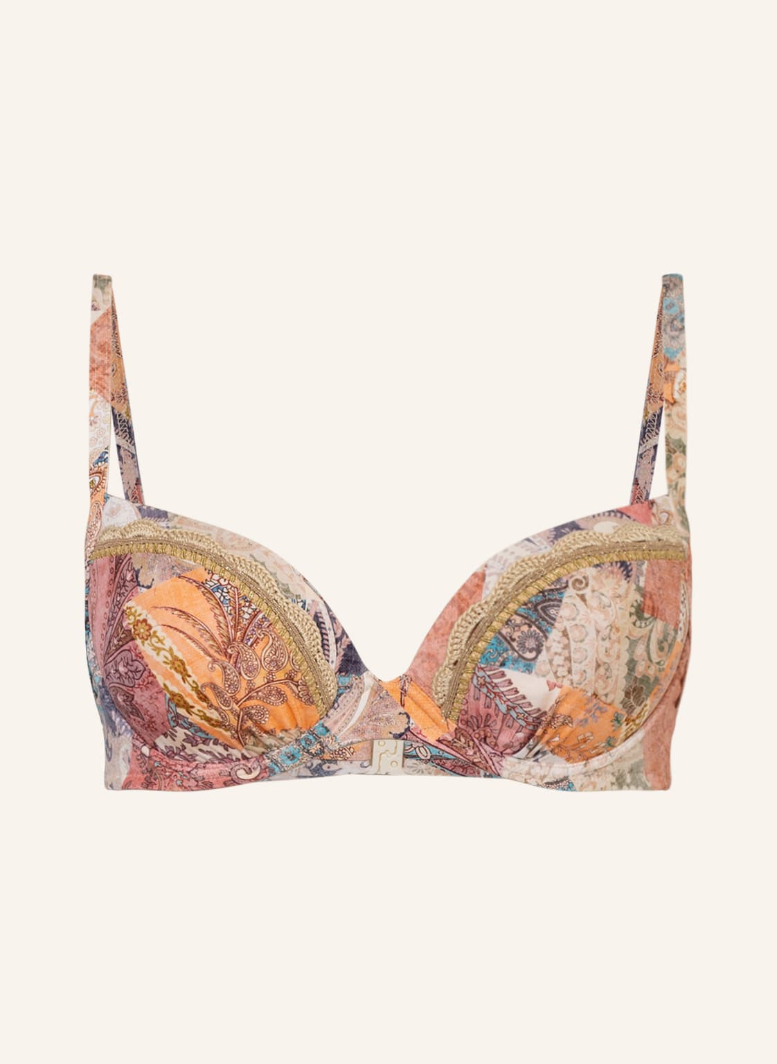 Watercult Bügel-Bikini-Top Paisley Savage beige von WATERCULT