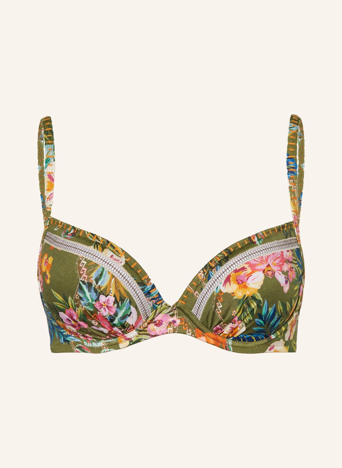 Watercult Bügel-Bikini-Top Sunset Florals gruen von WATERCULT