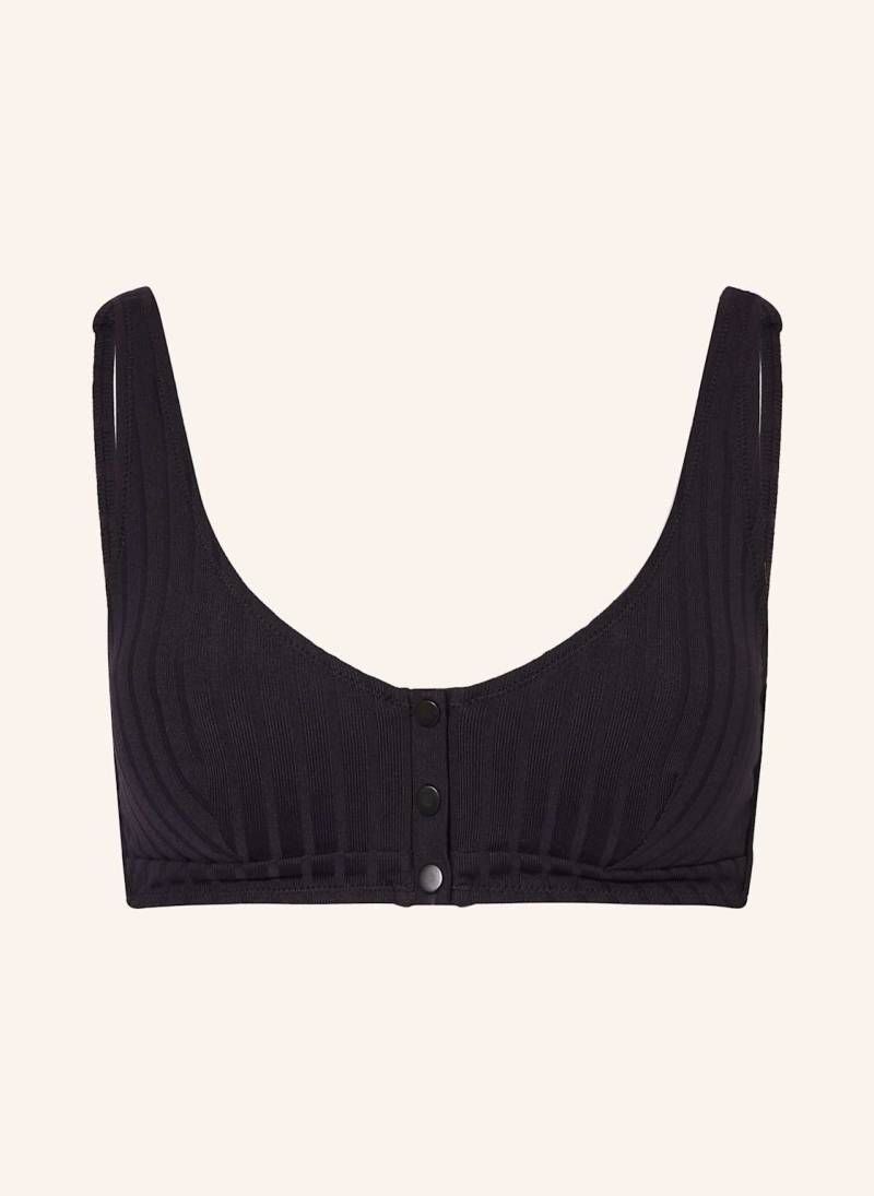 Watercult Bustier-Bikini-Top Henley Rib schwarz von WATERCULT