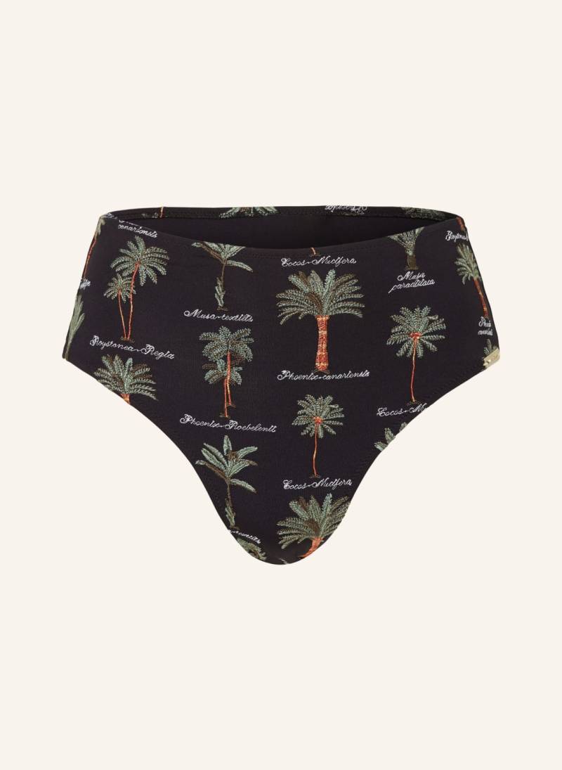 Watercult High-Waist-Bikini-Hose Art Herbaria schwarz von WATERCULT