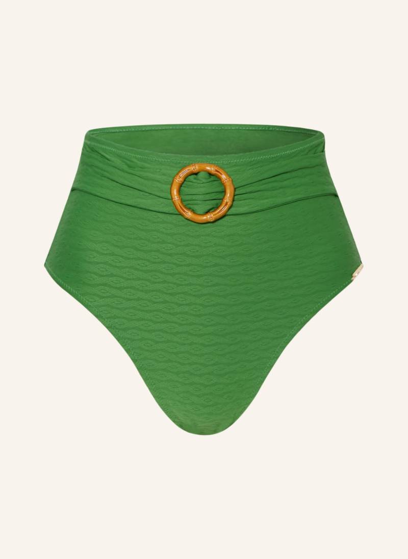 Watercult High-Waist-Bikini-Hose Bamboo Solids gruen von WATERCULT