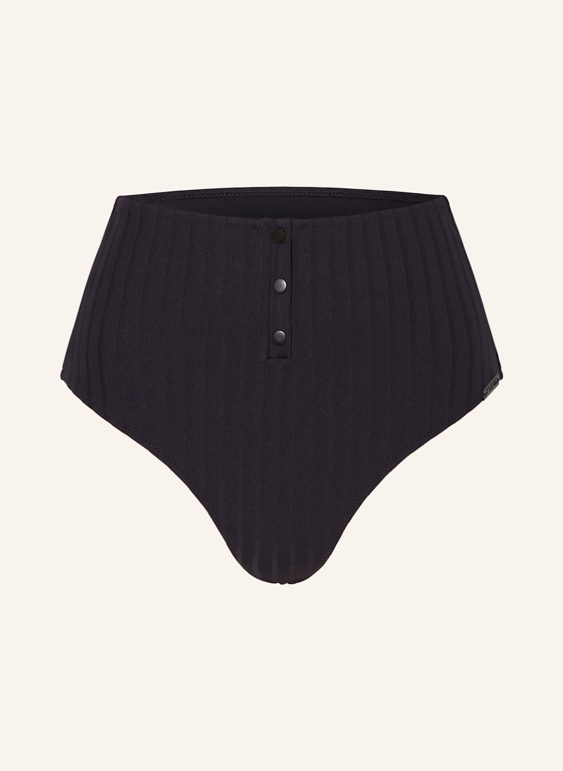 Watercult High-Waist-Bikini-Hose Henley Rib schwarz Watercult High-Waist-Bikini-Hose Henley Rib schwarz von WATERCULT