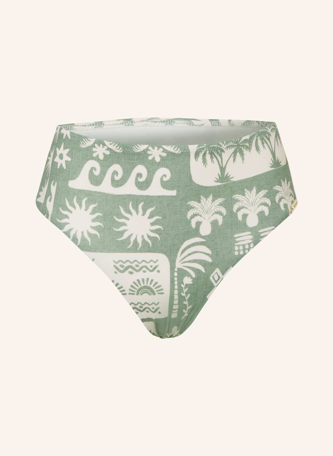 Watercult High-Waist-Bikini-Hose Rustic Med gruen Watercult High-Waist-Bikini-Hose Rustic Med gruen von WATERCULT