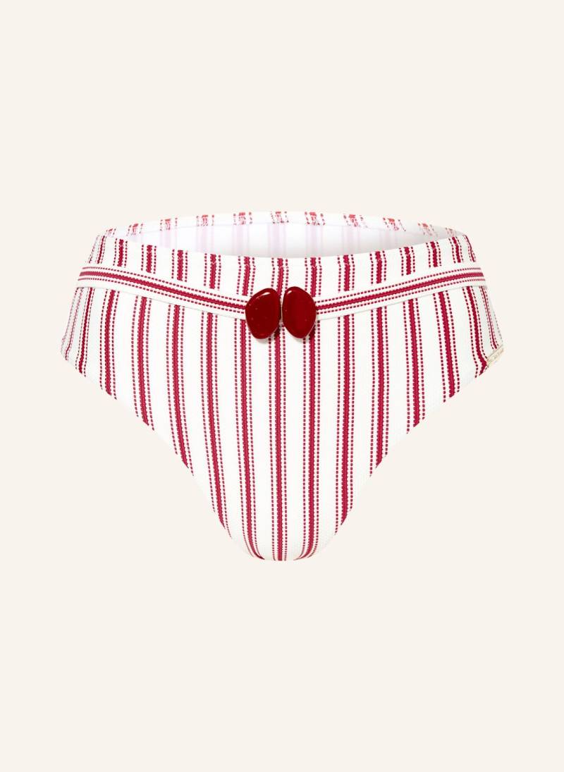 Watercult High-Waist-Bikini-Hose Seaside Splash rot von WATERCULT