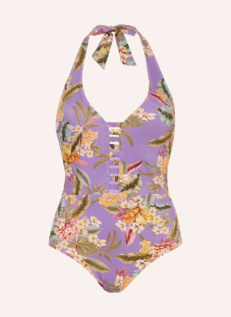 Watercult Neckholder-Badeanzug Dreamscape Tropics lila von WATERCULT