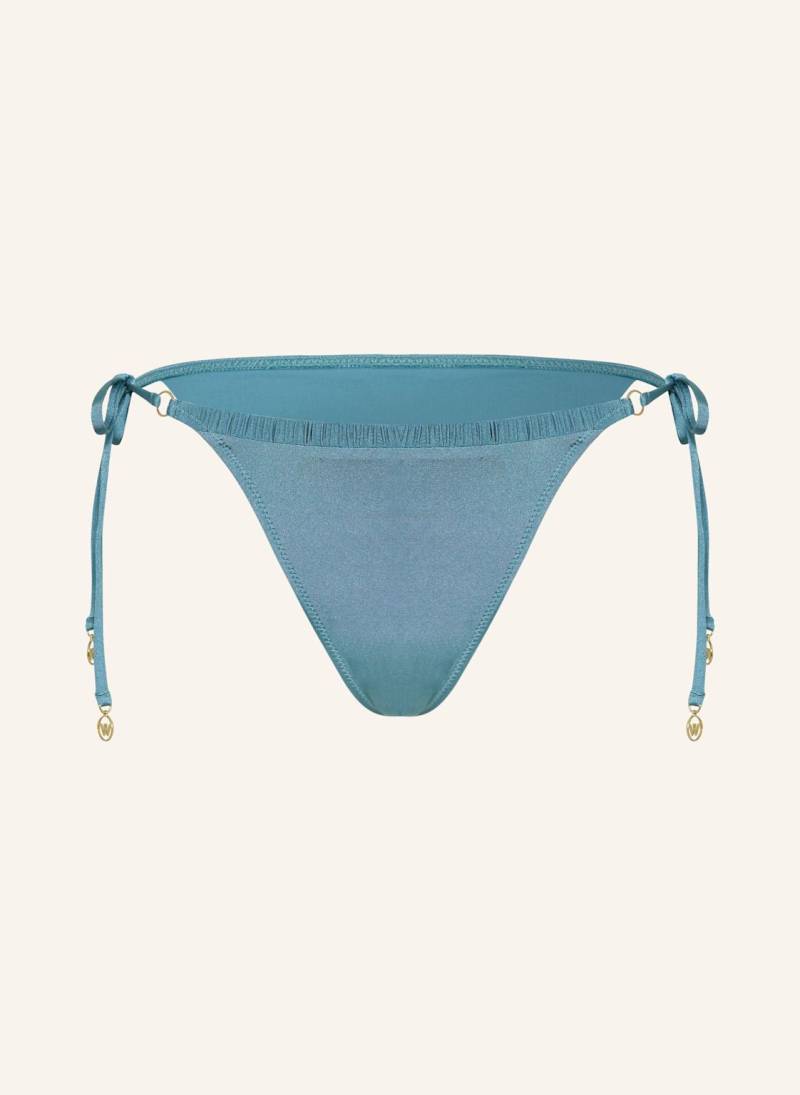 Watercult Triangel-Bikini-Hose Shimmering Solids blau von WATERCULT