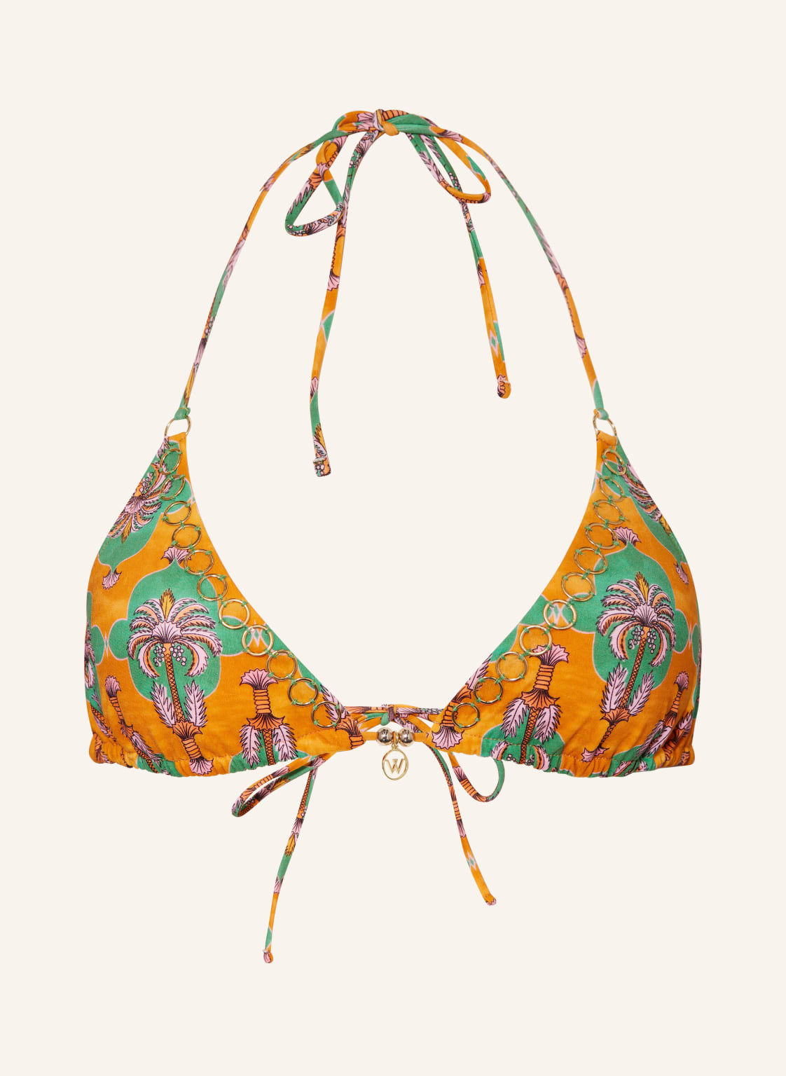 Watercult Triangel-Bikini-Top Palm Festival orange von WATERCULT