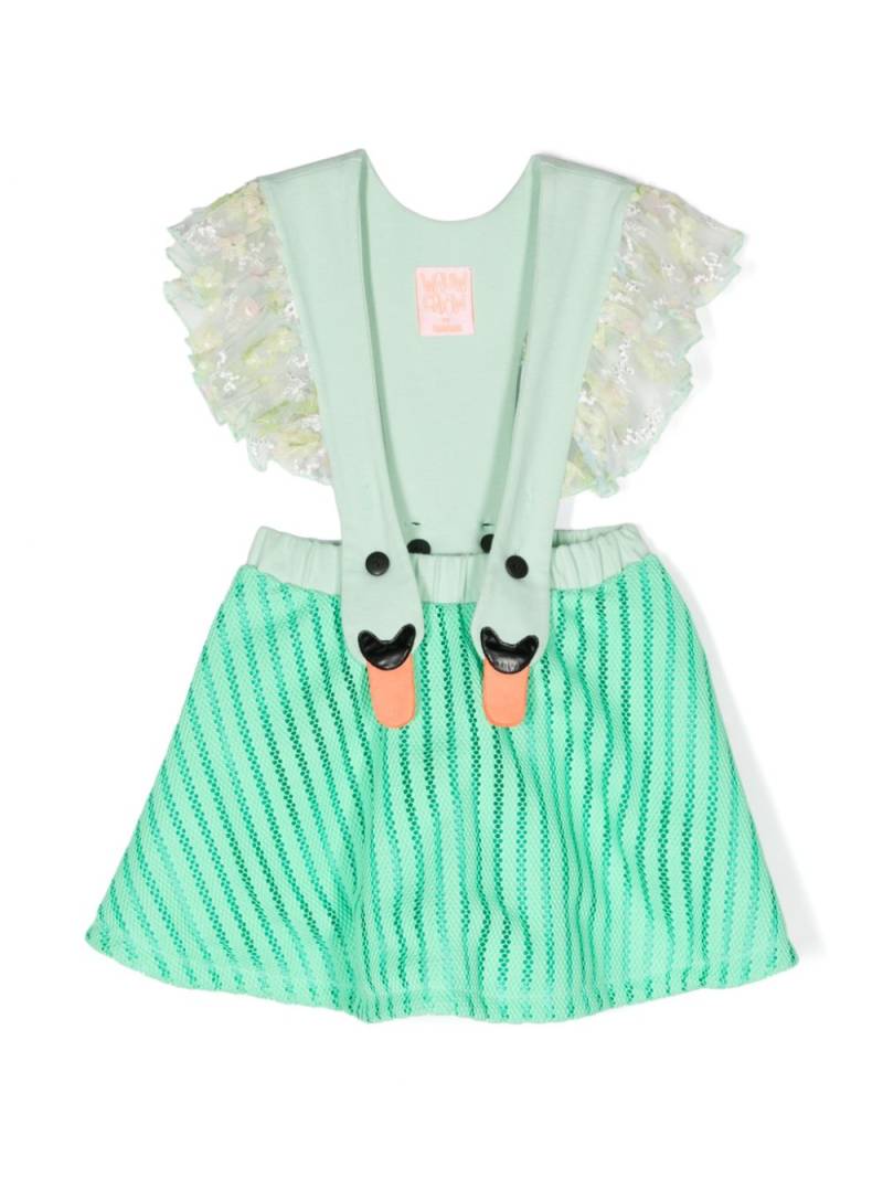 WAUW CAPOW by BANGBANG Bird Girl overall skirt - Green von WAUW CAPOW by BANGBANG