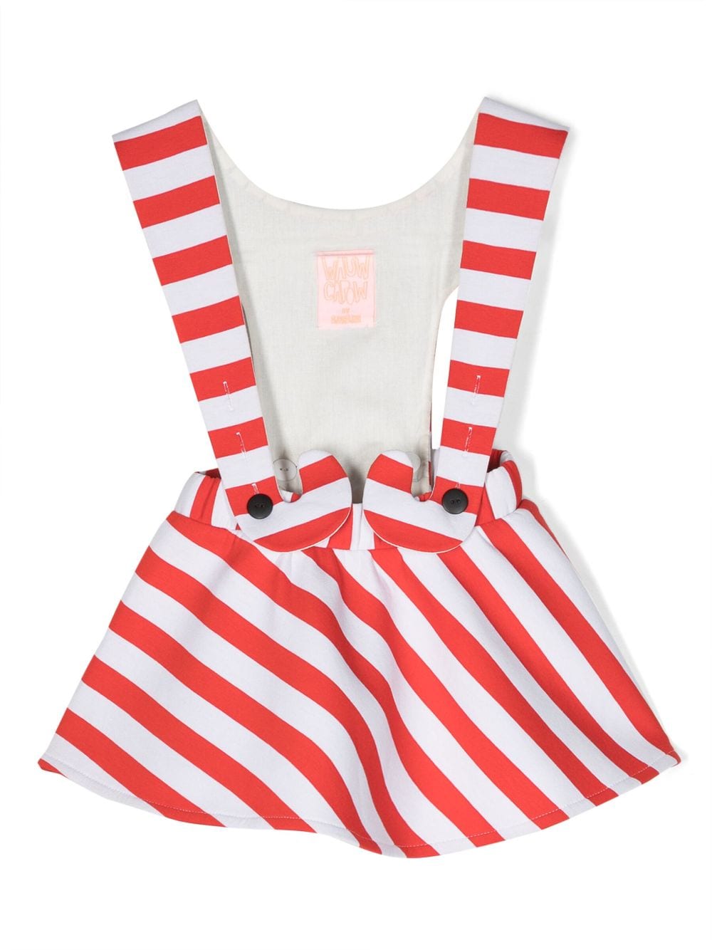 WAUW CAPOW by BANGBANG Candy Girl striped cotton dress - Red von WAUW CAPOW by BANGBANG